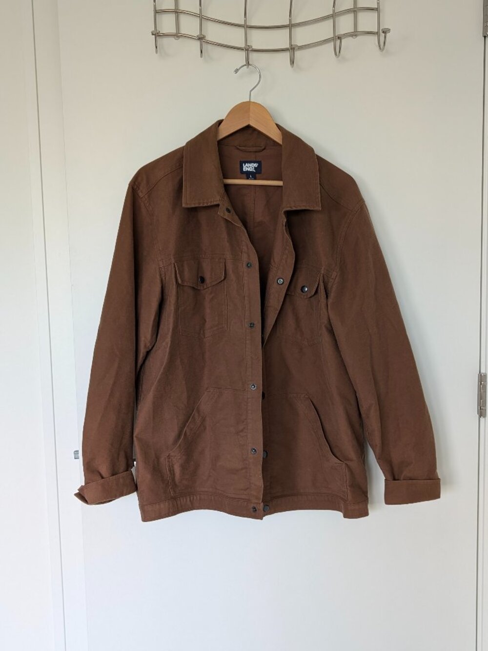 Land's End Brown Moleskin Chore Coat Field Jacket